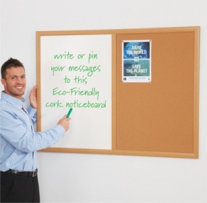 Eco-Friendly Combination Cork Noticeboard